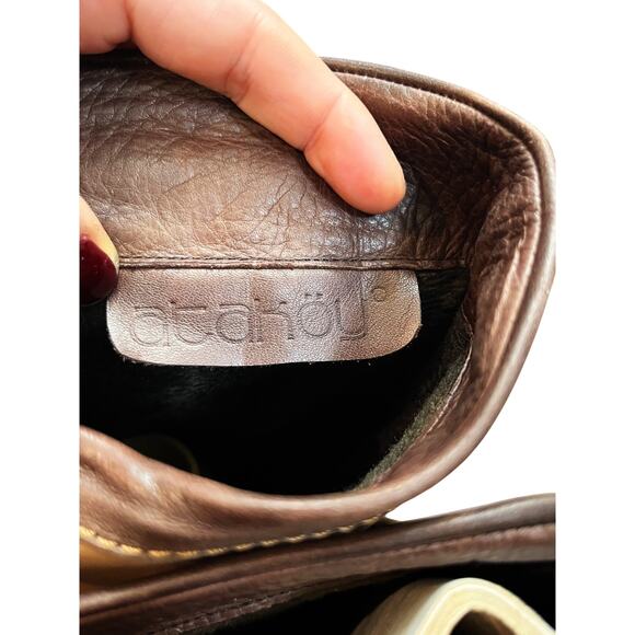 ATAKOY Tall Riding Leather Boot Brown Knee High Wool Lining Turkey EU 38 7.5 EUC - Picture 6 of 14